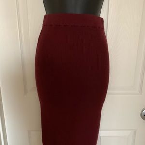 NWT burgundy ANGL skirt